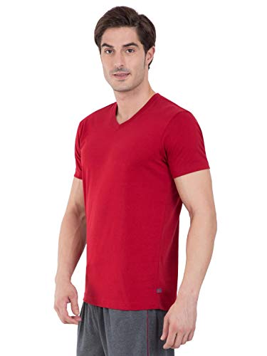 Image of Jockey Men Regular Fit V Neck Half Sleeved T-Shirt (Pack of 2)