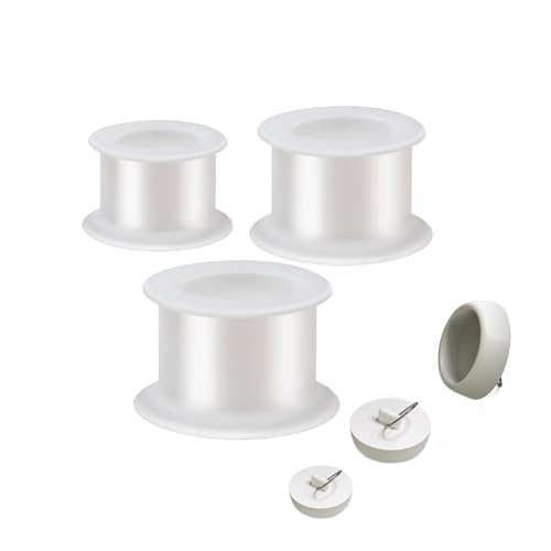 Set di giocattoli sessuali 3 pezzi plug anale cava con tappo rimovibile Silicone Butt Plugs Speculum in 3 dimensioni Tunnel anale Plug Dilator per le donne uomini (White)