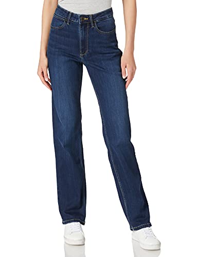 Wrangler Damen HIGH Rise Straight Jeans, Stockton, 34W / 32L
