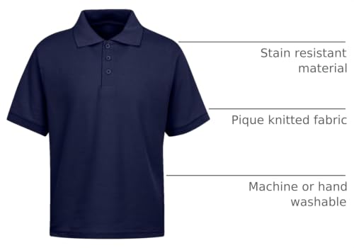Image of Premium Wear Boys School Uniform Short Sleeve Stain Guard Polo Shirt