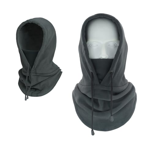 LINSOCLE Sturmhaube Winter, Balaclava für Herren und Damen, Thermo Sturmhauben Fleece Balaclava Kapuze Schal mit Kapuze,-Skimaske Motorradmaske zum Radfahren Ski Winddichte Halswärmer