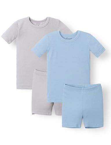 Image of AVAUMA Toddler Short Pajamas Set Baby Boys Girls Kids Snug fit Ribbed Sleepwear pjs for Daily Life Style