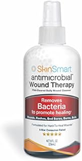 SkinSmart Antimicrobial Wound Therapy, Hypochlorous Acid Safely Removes Bacteria so Wounds Can Heal, 8 Ounce Clear Spray