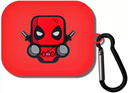 New Silicone Case Compatible with Oneplus Buds 3 (2024) Protective Soft Silicone 360° Full Protection Dust-Proof Shockproof Case Cover with Hook (Cover Only) (Dead-Pool) — Amazon image 5