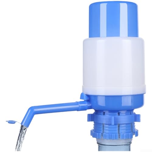 Dispensador manual de agua, prensa manual para agua embotellada, polipropileno de grado alimenticio, válvula de parada rápida, apto para oficina en casa (A)
