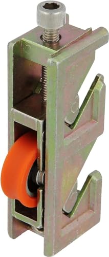 Amig - Rodamiento Ventana Corredera | Juego de 2 unidades | Tamaño 75 x 18 mm | Carcasa Metálica Regulable | Rodamiento de Bolas | Diseñado para Ventanas Deslizantes | Acero Bicromatado