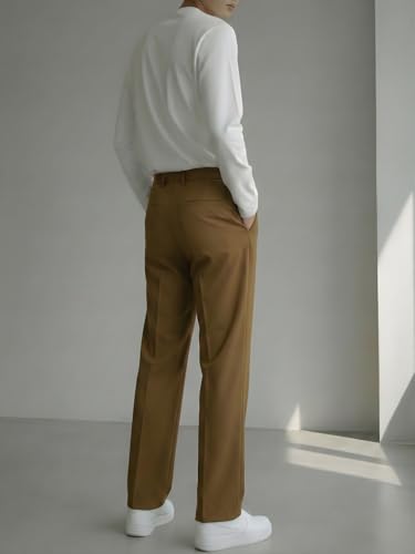 Image of INDICLUB Men's Track Pants with Side Stripe, Drawstring Waist, Straight Leg