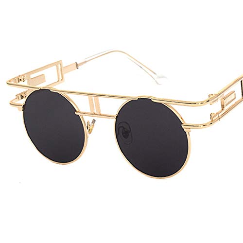 Round Gothic Steampunk Sunglasses Men Retro Metal Sun Glasses Women Accessories