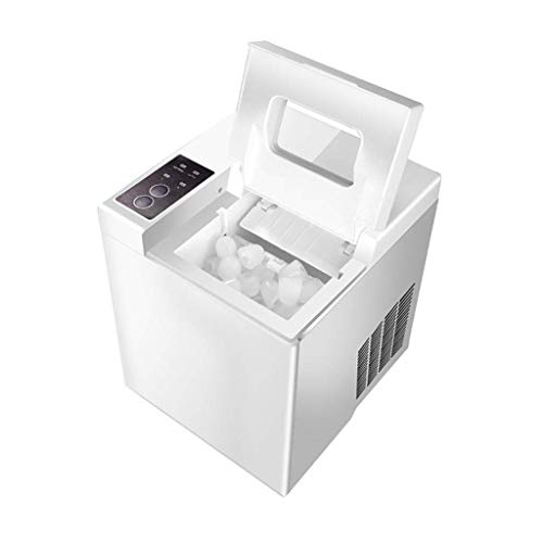 Fabricadora automática de cubos de hielo para encimera, perfecta para mezclar bebidas, fabricadora de hielo de acero inoxidable con cuchara y canasta para hielo qujunji miniatura 2