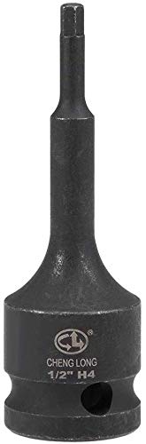 XYWHPGV 1/2" Drive x H4 (4mm) Impact Hex Bit Socket, Metric 3" Length, Cr-Mo Steel(affae acd9e 9af22 2982c bb028 3b7ae