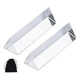 QEXUJOW Prismen,Zweiteiliges optisches Glas-Dreieckprisma, Lehr-Dreieckprisma, Lichtbrechungsprisma