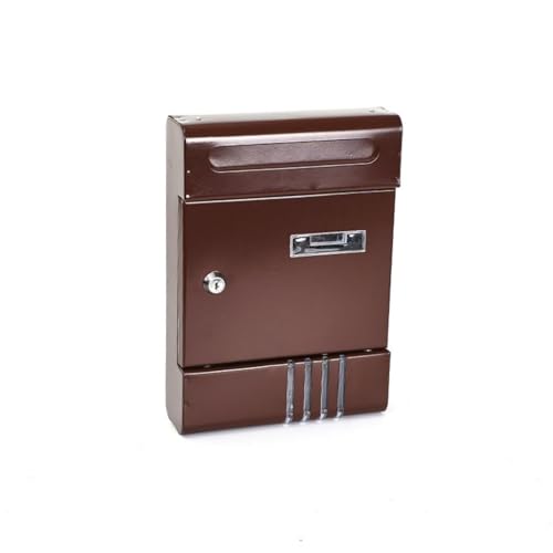 NSTVVEE Cassetta Postale Antipioggia con Serratura, Cassetta Postale per giornali, riviste (Rosso 205 * 65 * 291mm)