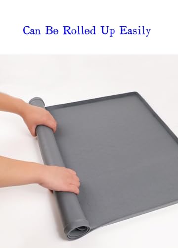2 Piezas Alfombrilla de Silicona para Debajo del Fregadero 34" X 22" Impermeable para Cocina y Baño miniatura 5