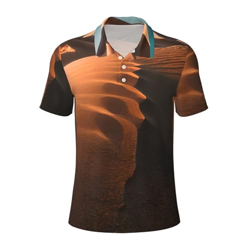 Polo pour homme imprimé dunes pour vos sorties décontractées et week-ends