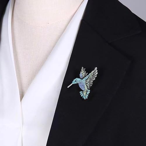Bird Hummingbird Brooch for Women - Elegant Vintage Hummingbird Rhinestone Bird Pin Jewelry for Women3