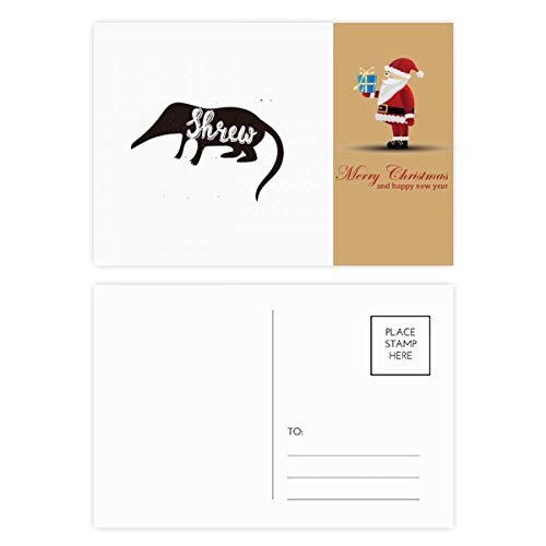 Cartes postales père Noël Shrews collection monochrome au rendu artistique haut de gamme