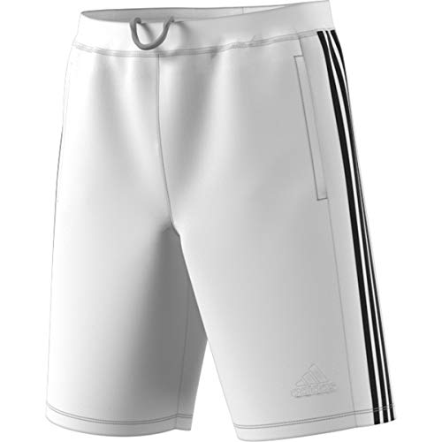 adidas Men's Designed-2-Move 3-Stripe Shorts, White/Black, Large