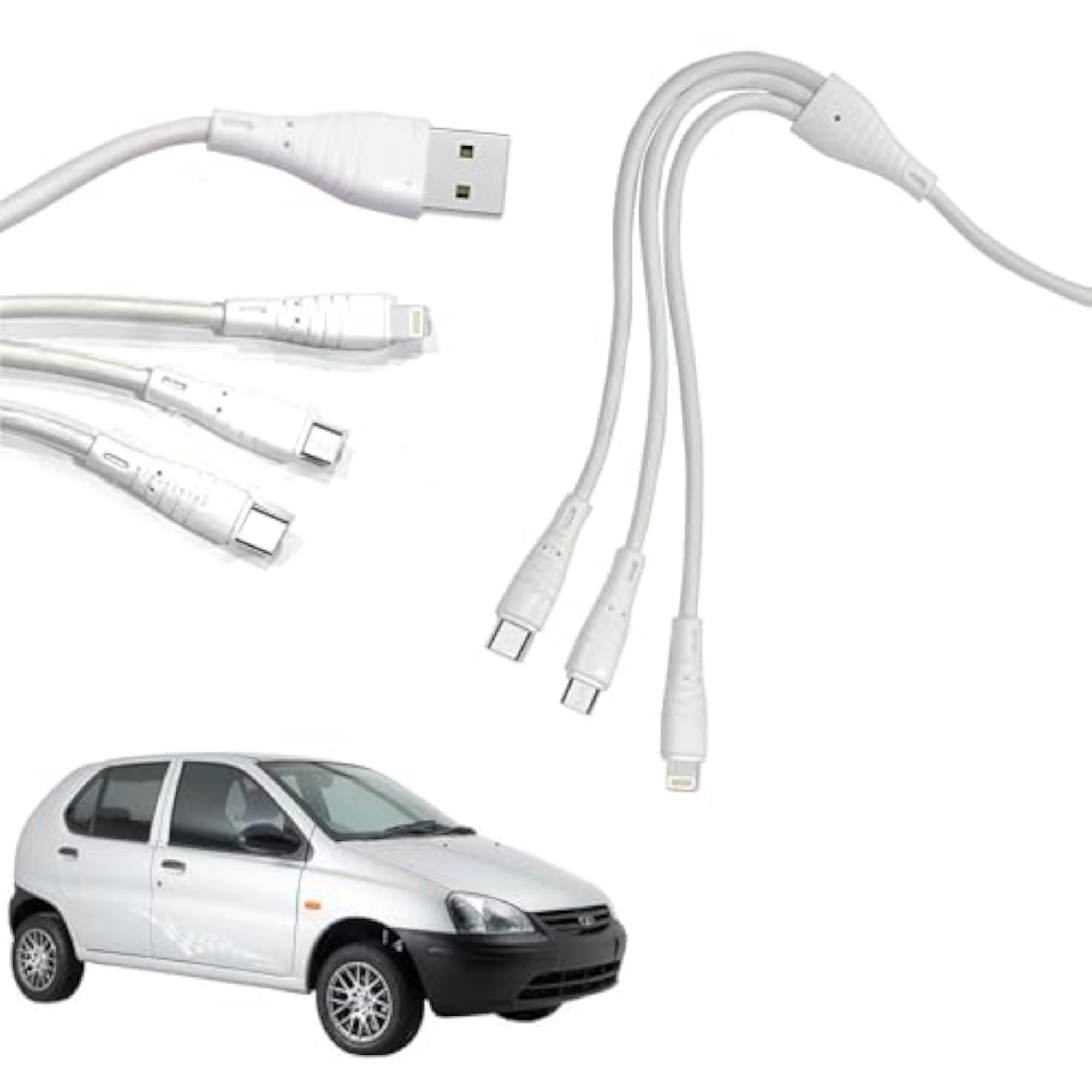 3 in 1 Fast Charging Cable for Micro USB, iPhone & Type C