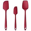 U taste silicone baking spatula set 480of high heat resistant food grade flexible rubber kitchen cooking mixing scraper food grade seamless utensil for nonstick cookware set of 3 red  urban country home decor