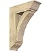 Ekena Millwork BKT0806X24X32THR01RDF Thorton Traditional Rough Sawn Bracket w/Offset Brace, Douglas Fir