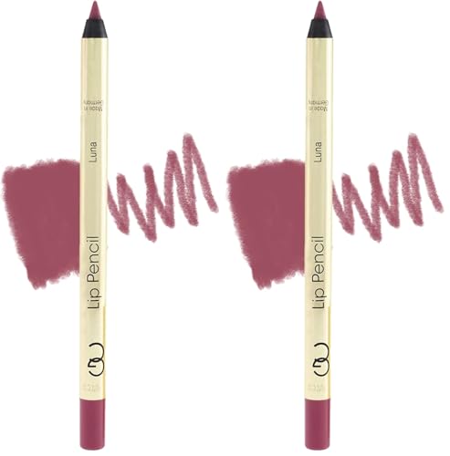 Gerard Cosmetics Lip Pencil (Luna), Ultra Pigmented Matte Pink Lip Liner, Long Lasting, Hydrating Creamy Formula, Cruelty Free (Pack of 2)
