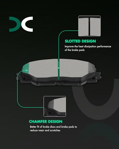Image of SCITOO D1211 D1212 Front Rear Ceramic Brake Pads Sets Fit For Pontiac Vibe 2009-2010,For Toyota Matrix 2009-2013,For Toyota RAV4 2006-2012