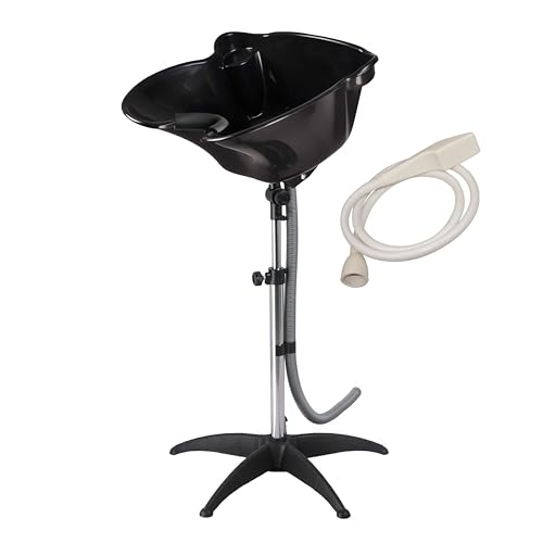 BIOTIFF Aluminium Pack lave-tête coiffure noir avec douchette