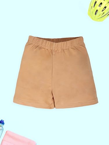 Image of KiddoPanti Girls Cycling Shorts Pack of 3 | Soft & Stretchy Cotton Spandex | Comfortable Fit with Elastic Waistband | Solid Colors Half Tights for Girls Inners