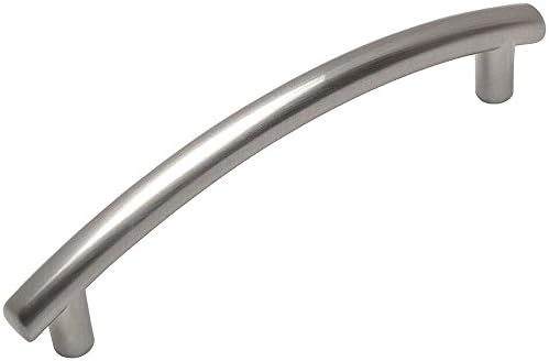 25 Pack - Cosmas 2992-96SN Contemporary Arch Satin Nickel Bar Cabinet Hardware Handle Pull - 3-3/4" (96mm) Hole Centers
