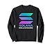 Solana Crypto Millionaire Sol Ventilateur rétro vintage avec logo Sweatshirt