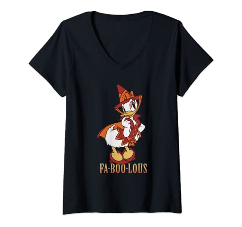 Disney Halloween Daisy Duck Witch Costume Fa-BOO-Lous T-Shirt avec Col en V