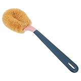 PLAFOPE Household Coconut Fibre Pot Brush Long Handle Dish Cleaning Tool for Effortless Kitchen Scrubbing Durable and Portable Design for All Dishwashing Needs Dark Blue