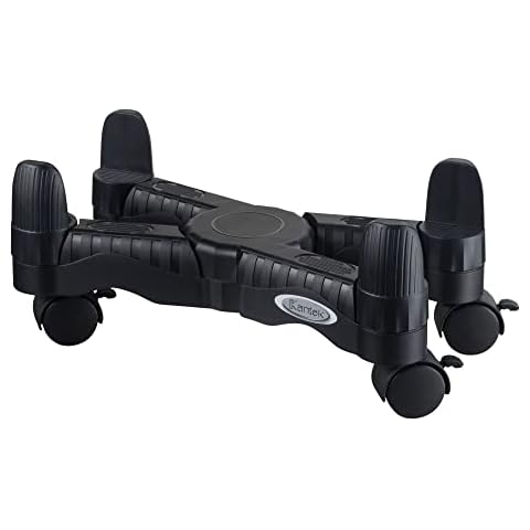 Kantek Mobile CPU Stand with Adjustable Width and Locking Casters, 16-Inch Wide x 7-Inch Deep x 4.8-Inch High (CS200B),Black Cover