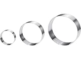 Cake & Pastry Ring, 3 Pack Stainless Steel Rounds, Cake Mould and Acetate Sheets for Baking,Cake...