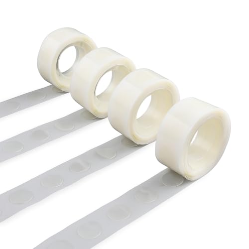 Image of Rozi Decoration Glue Dots for Balloons, Adhesive Accessories, Transparent (Pack of 4 Roll /400 Dots)