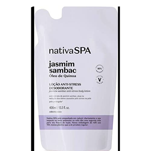 Refil Loção Corporal Anti-stress Nativa Jasmim Sambac 400ml 3 31BTK2lOpSL