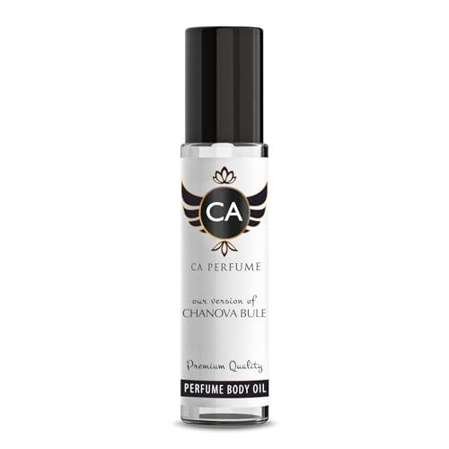 CA Perfume Impression of Chanova Blue for Men Eau De Parfum Woody Aromatic Scent Long Lasting Cologne for Men Travel Size TSA Ready for Day and Night Wear 0.33 Fl Oz 10ml