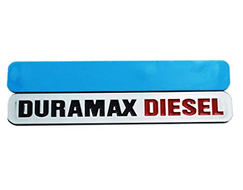 Image of Truck Emblem 3D Fender Door Hood Tailgate Badges Nameplate Letter Compatible with Duramax Allison 2Pack (Chrome Black Red)