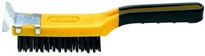 ALLWAY TOOLS SB411 4 x 11 Soft Grip Carbon Steel Wire Brush with Scraper (Pack of 42)