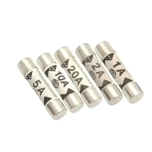Fusibili a cartuccia for tubo in ceramica, fusibile ceramico a fusione rapida confezione da 10 fusibili a spina BS1362 1A-20A 6x25mm(20A)