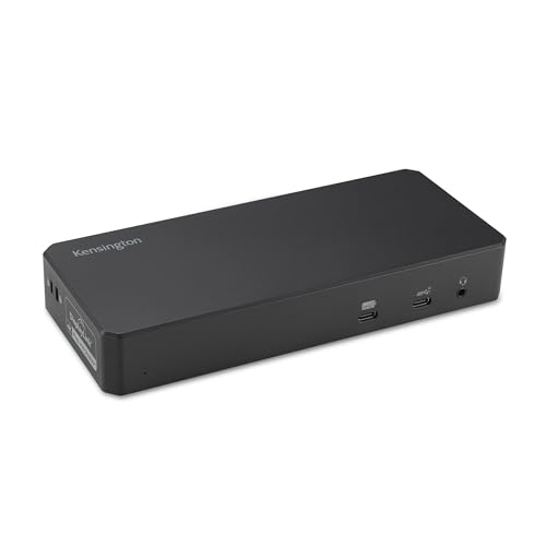 Kensington SD4790P USB-C Quad 4K Displaylink Docking Station, 100W Charging, 3 x DisplayPort, 3 x...