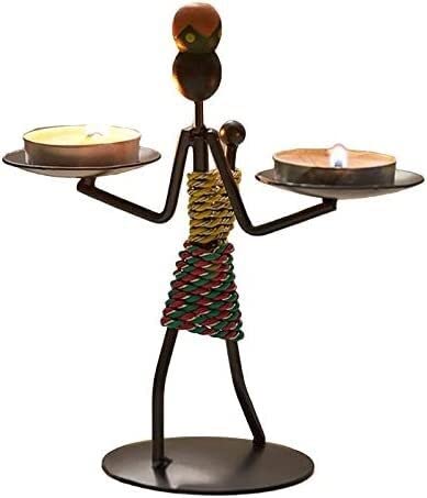 candlestick holders, Candle Holder, Set, Wrought Iron Candlestick in Little Girl Shaped