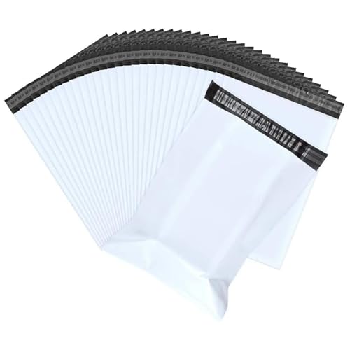 EzySup 100枚宅配ビニール袋 A4サイズ ゆうパケット/ネコポス/定形外郵便/クリックポスト対応 無毒 無臭 防水 耐引裂 耐穿刺(縦30.5x横25cm＋折り返し4.5cm)