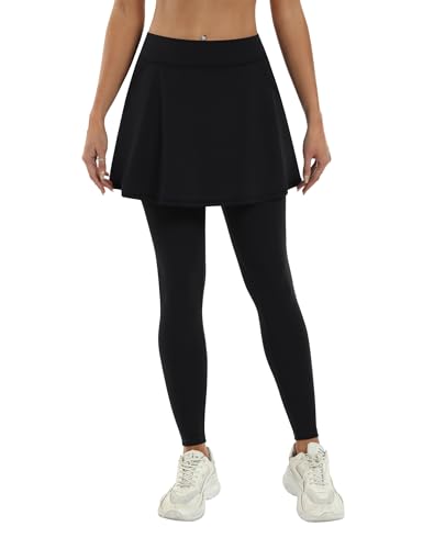 LouKeith Skirted Leggings for Women Athletic Skirt with Leggings Tennis Skirt Yoga Running Golf Skirts with 4 Pockets2