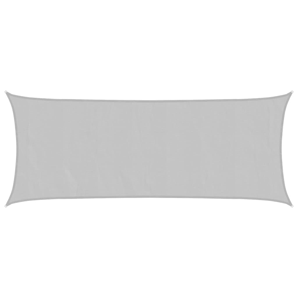 Sonnensegel Hellgrau 5x2 m 100% Polyester Oxford | Impermeabile, Protezione UV, 4 Anelli D in Acciaio Inox, per Terrazza Giardino