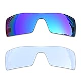Adecuado: Oakley Oil Rig. SOODASE Para Oakley Oil Rig Gafas de sol Azul/Transparente 2 Pares Lentes de repuesto