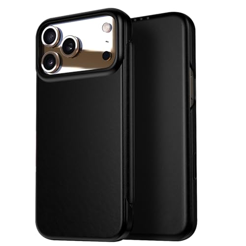 Coque iPhone 17 Pro étui portefeuille cuir véritable fin avec aimant