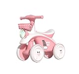 Ride on Toys Swing Car 4 Silence Wheels Baby Balance Bike with Music No Pedal, Ride on Toys for Indoor and Outdoor with Pedal(Orange,Pink)