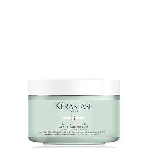 Kérastase Spécifique Argile Équilibrante, Champú Purificante, Purificante, Para Cabello con Raíz Grasa Y Pelo Sensibilizado, 250 ml