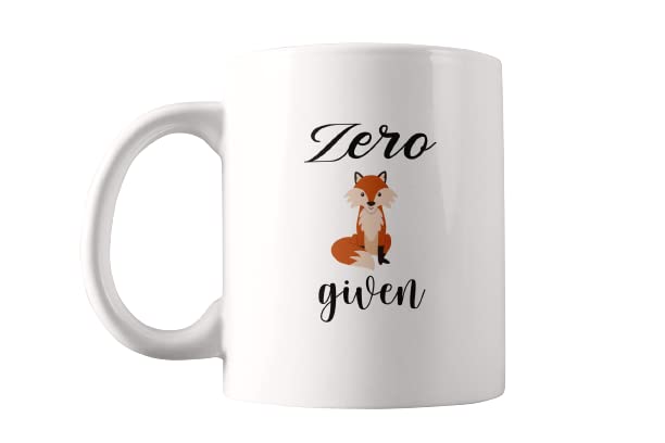 GiftmateFox Given Ceramic Coffee Mug 320ml White Printed Tea Coffee Mugs Funny Mug Gifts for Office Colleagues Friends